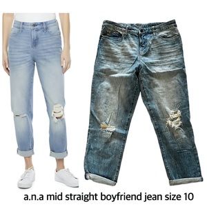 a.n.a mid straight boyfriend jean size 10